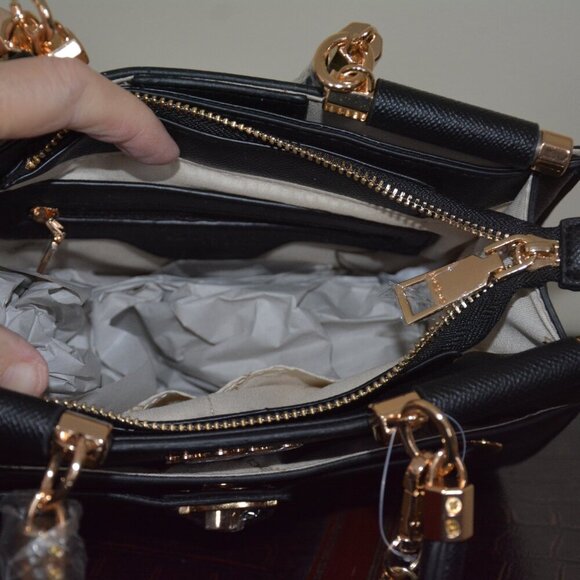 bebe Alex Small Satchel With Credit Card Organizer NWT - Picture 13 of 13